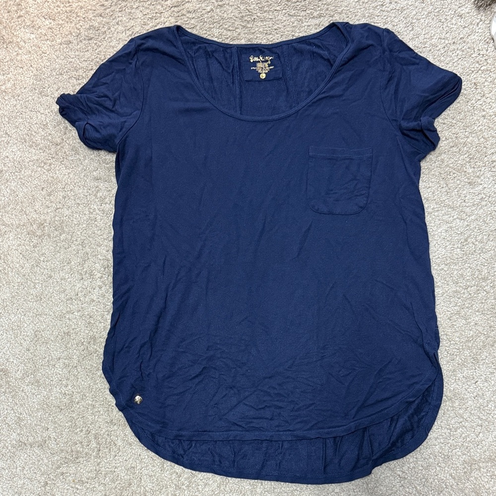 Lilly Pulitzer Navy Blue Short Sleeve Tee